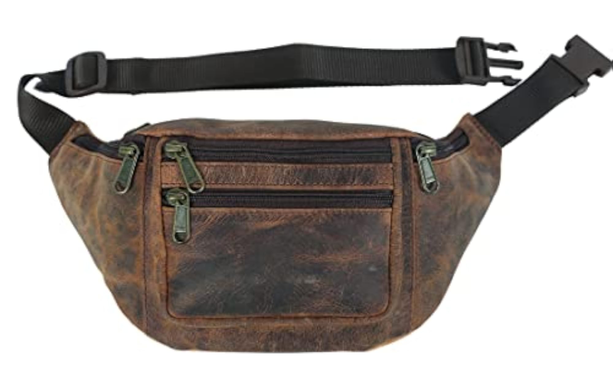 Water Resistant Canvas Leather Motorcycle Travel Fanny Pack